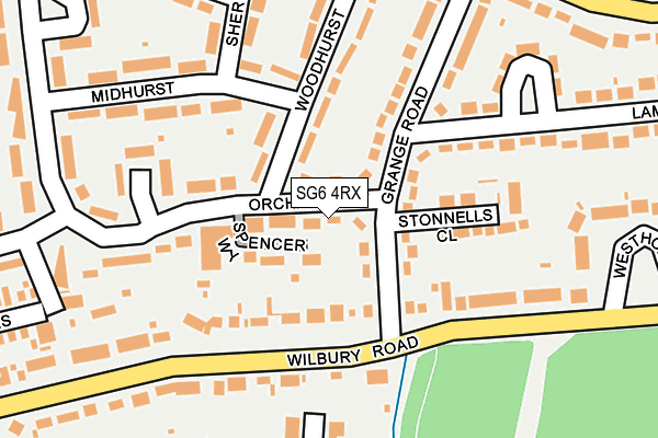 SG6 4RX map - OS OpenMap – Local (Ordnance Survey)