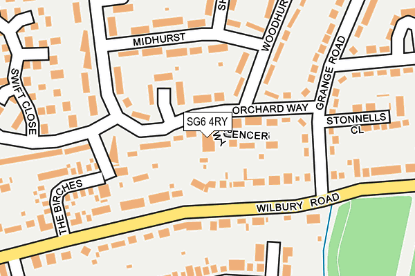 SG6 4RY map - OS OpenMap – Local (Ordnance Survey)