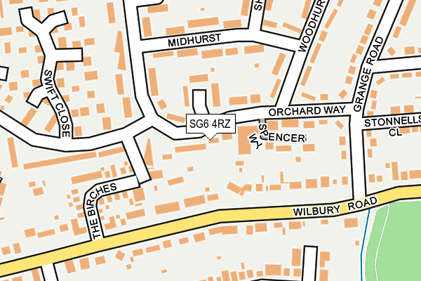 SG6 4RZ map - OS OpenMap – Local (Ordnance Survey)