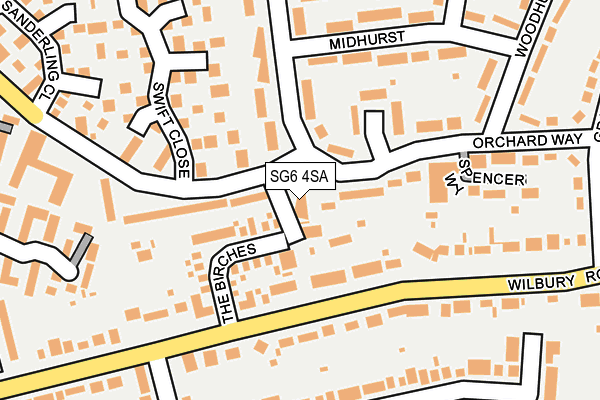 SG6 4SA map - OS OpenMap – Local (Ordnance Survey)