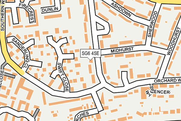 SG6 4SE map - OS OpenMap – Local (Ordnance Survey)