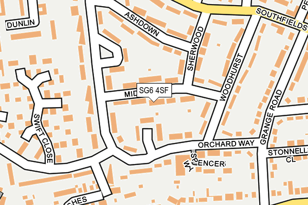 SG6 4SF map - OS OpenMap – Local (Ordnance Survey)
