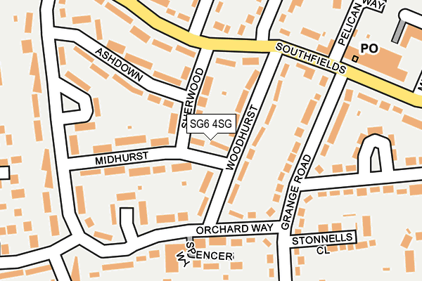 SG6 4SG map - OS OpenMap – Local (Ordnance Survey)