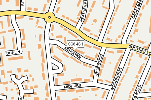 SG6 4SH map - OS OpenMap – Local (Ordnance Survey)