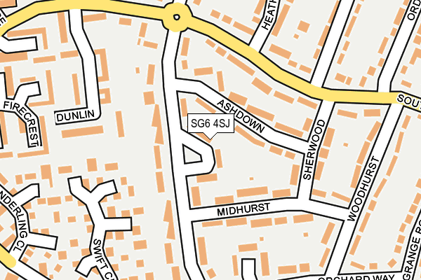 SG6 4SJ map - OS OpenMap – Local (Ordnance Survey)