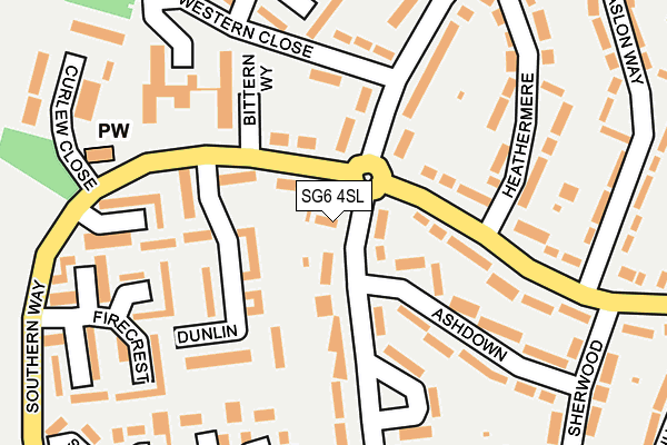 SG6 4SL map - OS OpenMap – Local (Ordnance Survey)