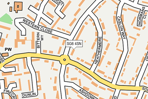 SG6 4SN map - OS OpenMap – Local (Ordnance Survey)
