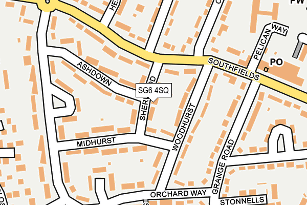 SG6 4SQ map - OS OpenMap – Local (Ordnance Survey)