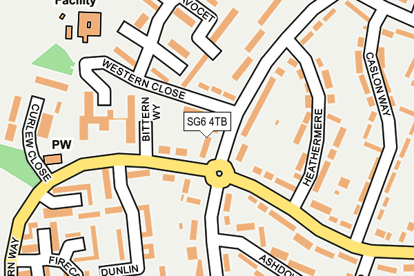 SG6 4TB map - OS OpenMap – Local (Ordnance Survey)