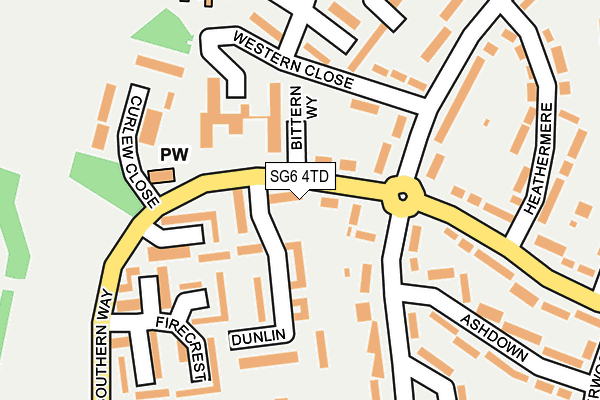 SG6 4TD map - OS OpenMap – Local (Ordnance Survey)