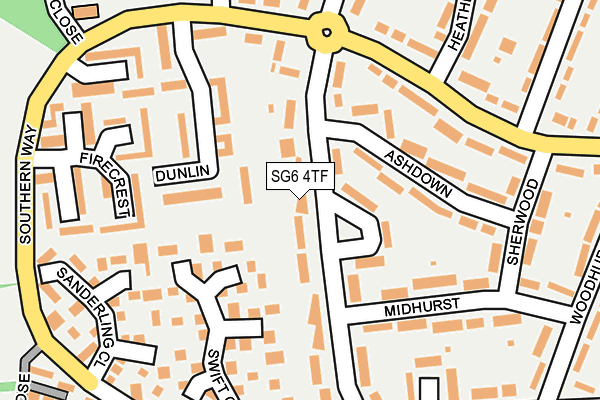 SG6 4TF map - OS OpenMap – Local (Ordnance Survey)