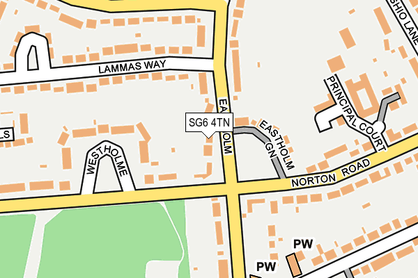 SG6 4TN map - OS OpenMap – Local (Ordnance Survey)