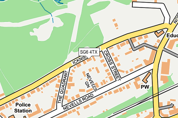 SG6 4TX map - OS OpenMap – Local (Ordnance Survey)