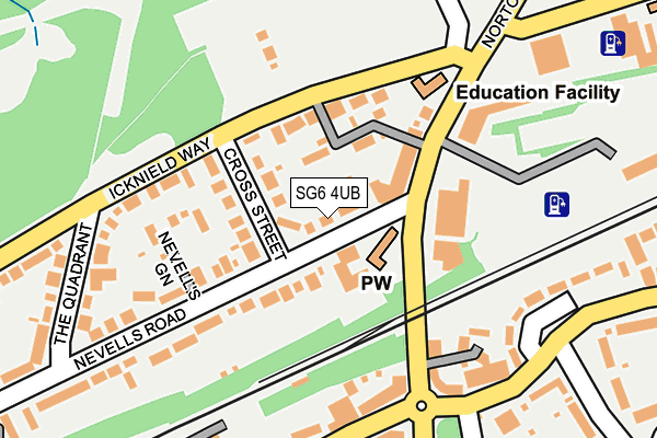 SG6 4UB map - OS OpenMap – Local (Ordnance Survey)
