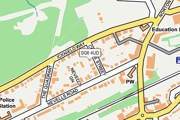 SG6 4UD map - OS OpenMap – Local (Ordnance Survey)