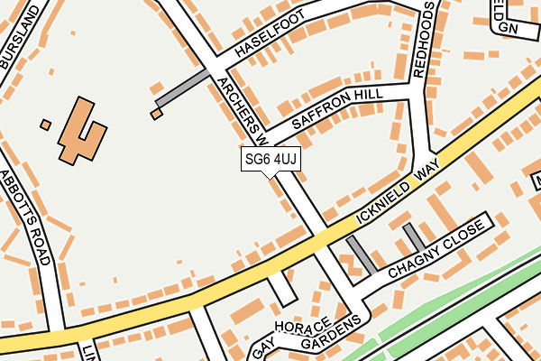 SG6 4UJ map - OS OpenMap – Local (Ordnance Survey)
