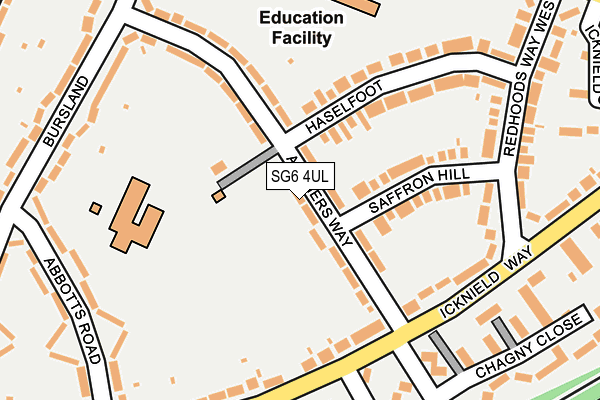 SG6 4UL map - OS OpenMap – Local (Ordnance Survey)