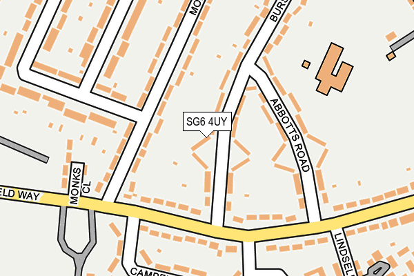 SG6 4UY map - OS OpenMap – Local (Ordnance Survey)