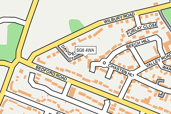 SG6 4WA map - OS OpenMap – Local (Ordnance Survey)