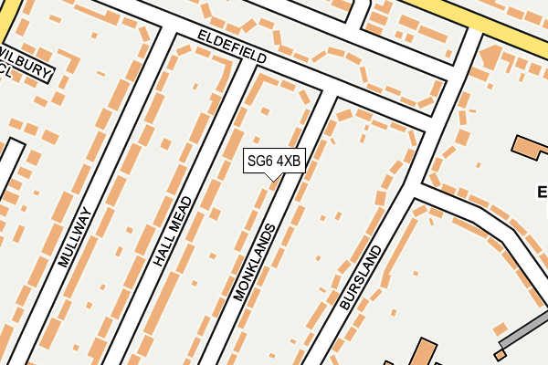 SG6 4XB map - OS OpenMap – Local (Ordnance Survey)