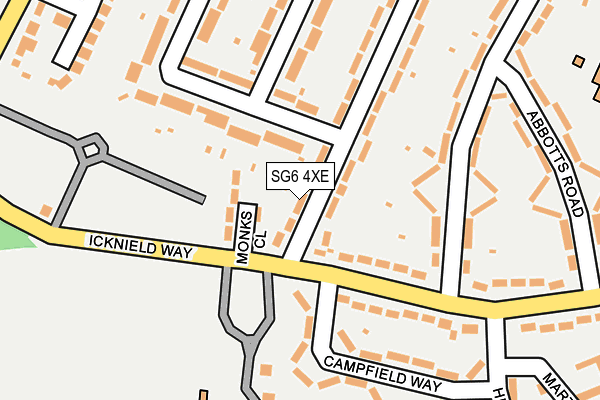 SG6 4XE map - OS OpenMap – Local (Ordnance Survey)