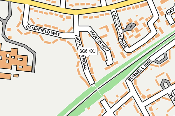 SG6 4XJ map - OS OpenMap – Local (Ordnance Survey)