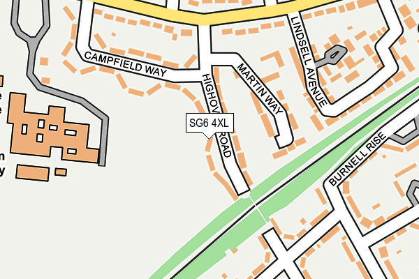 SG6 4XL map - OS OpenMap – Local (Ordnance Survey)