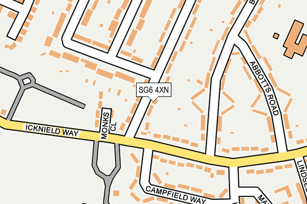 SG6 4XN map - OS OpenMap – Local (Ordnance Survey)