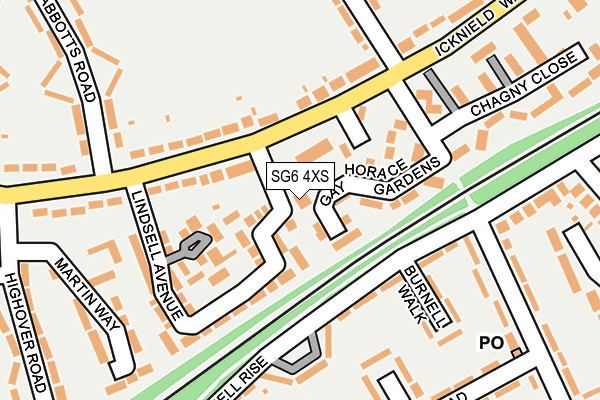 SG6 4XS map - OS OpenMap – Local (Ordnance Survey)