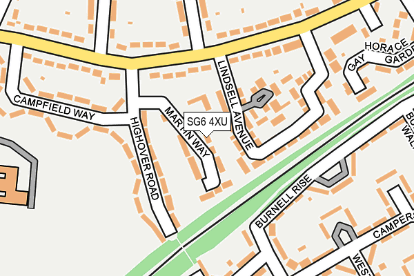 SG6 4XU map - OS OpenMap – Local (Ordnance Survey)