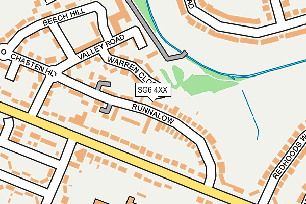 SG6 4XX map - OS OpenMap – Local (Ordnance Survey)