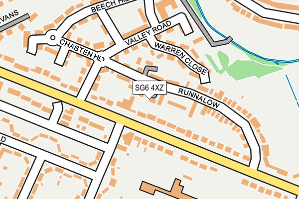 SG6 4XZ map - OS OpenMap – Local (Ordnance Survey)