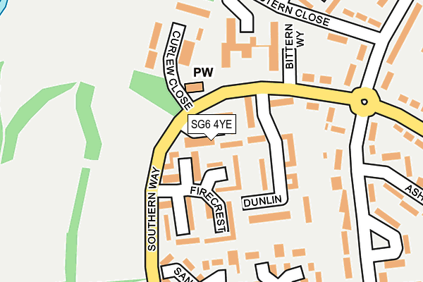 SG6 4YE map - OS OpenMap – Local (Ordnance Survey)