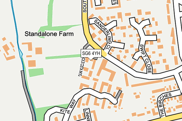 SG6 4YH map - OS OpenMap – Local (Ordnance Survey)