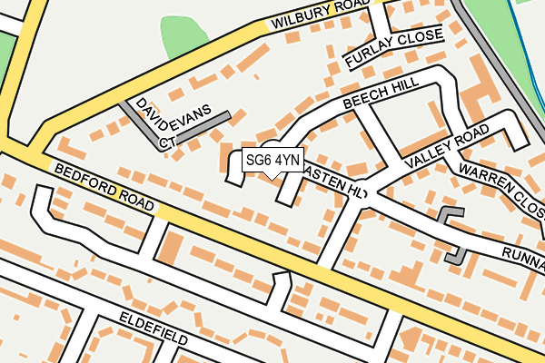 SG6 4YN map - OS OpenMap – Local (Ordnance Survey)