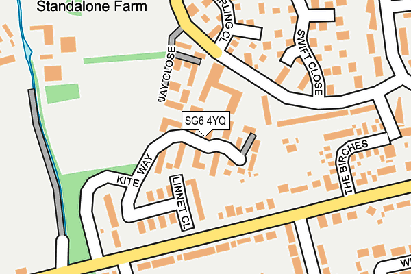 SG6 4YQ map - OS OpenMap – Local (Ordnance Survey)