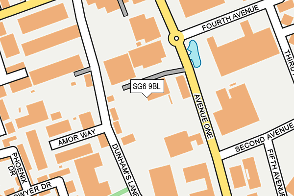 SG6 9BL map - OS OpenMap – Local (Ordnance Survey)