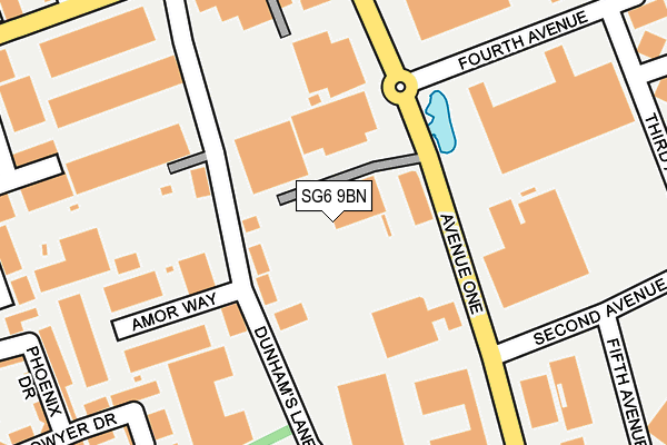 SG6 9BN map - OS OpenMap – Local (Ordnance Survey)