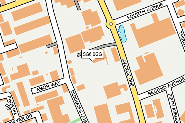 SG6 9GG map - OS OpenMap – Local (Ordnance Survey)