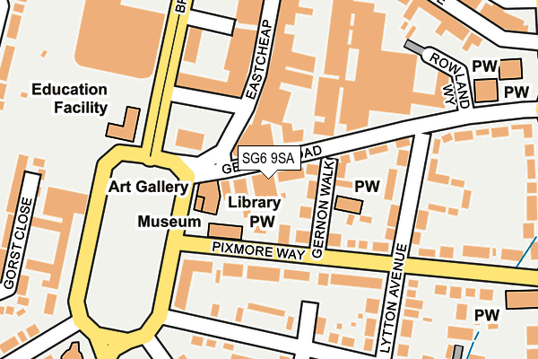 SG6 9SA map - OS OpenMap – Local (Ordnance Survey)