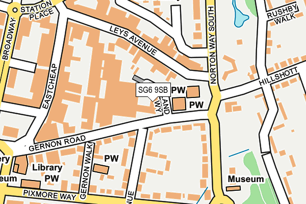 SG6 9SB map - OS OpenMap – Local (Ordnance Survey)