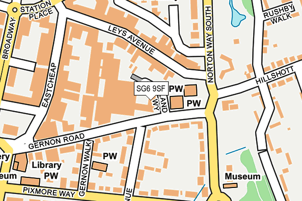 SG6 9SF map - OS OpenMap – Local (Ordnance Survey)