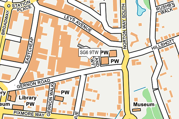 SG6 9TW map - OS OpenMap – Local (Ordnance Survey)