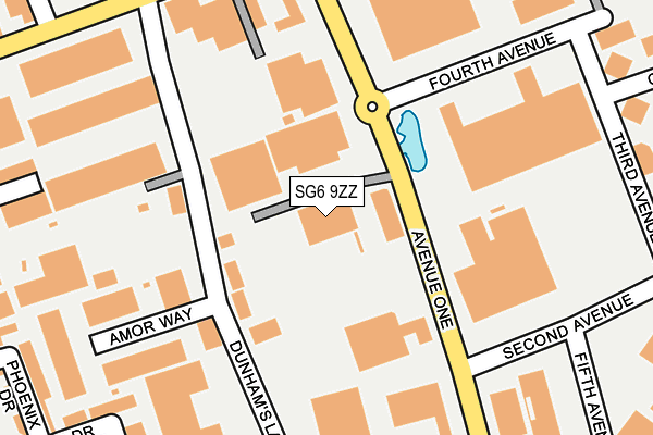 SG6 9ZZ map - OS OpenMap – Local (Ordnance Survey)