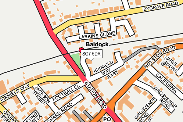 SG7 5DA map - OS OpenMap – Local (Ordnance Survey)