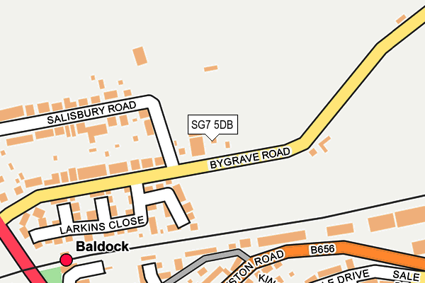 SG7 5DB map - OS OpenMap – Local (Ordnance Survey)