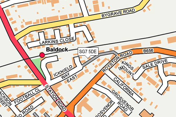 SG7 5DE map - OS OpenMap – Local (Ordnance Survey)