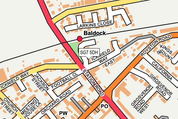 SG7 5DH map - OS OpenMap – Local (Ordnance Survey)