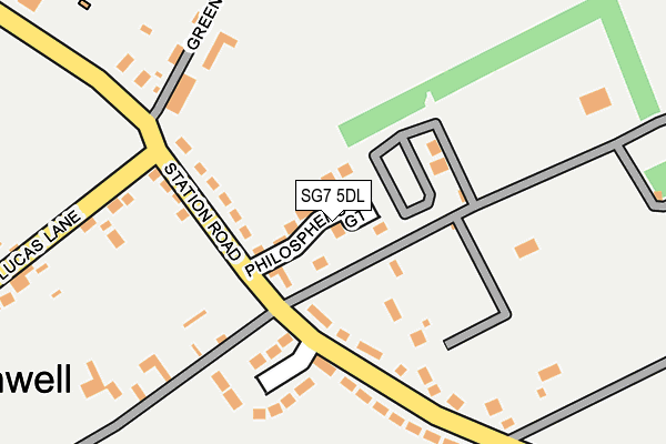 SG7 5DL map - OS OpenMap – Local (Ordnance Survey)
