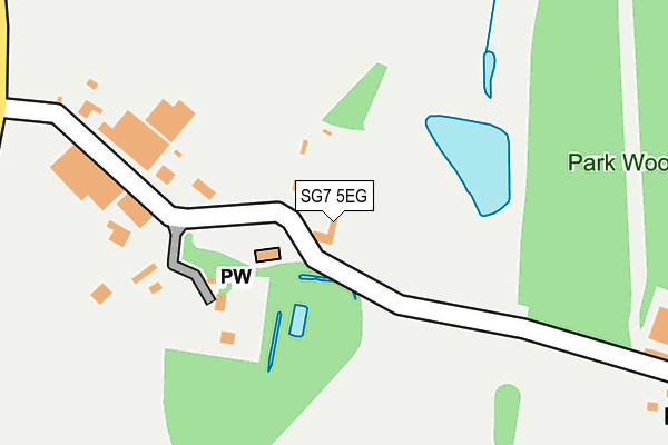 SG7 5EG map - OS OpenMap – Local (Ordnance Survey)